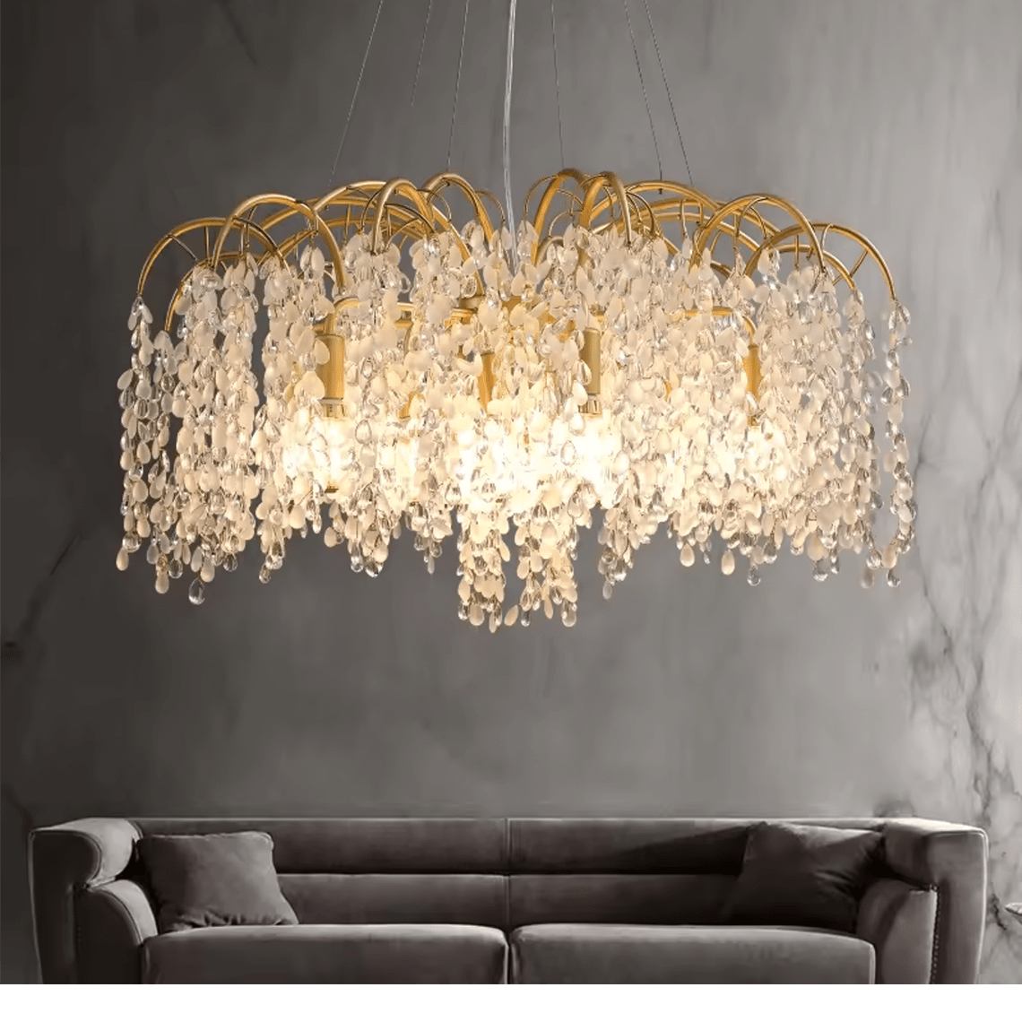 Circular Tree Branch Chandelier - Serene Luminaire