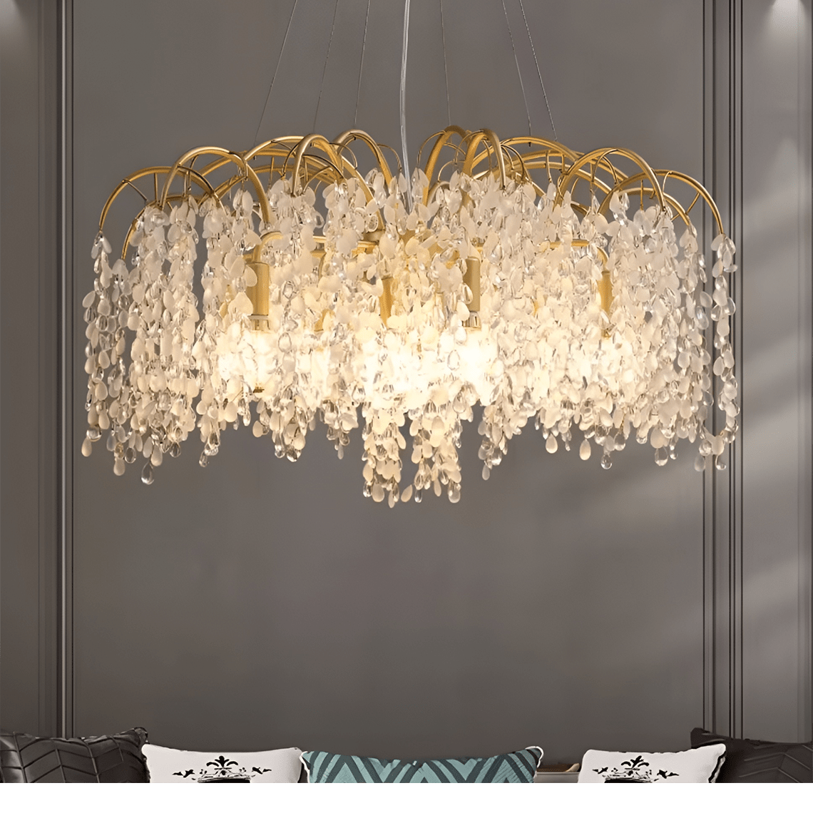 Circular Tree Branch Chandelier - Serene Luminaire