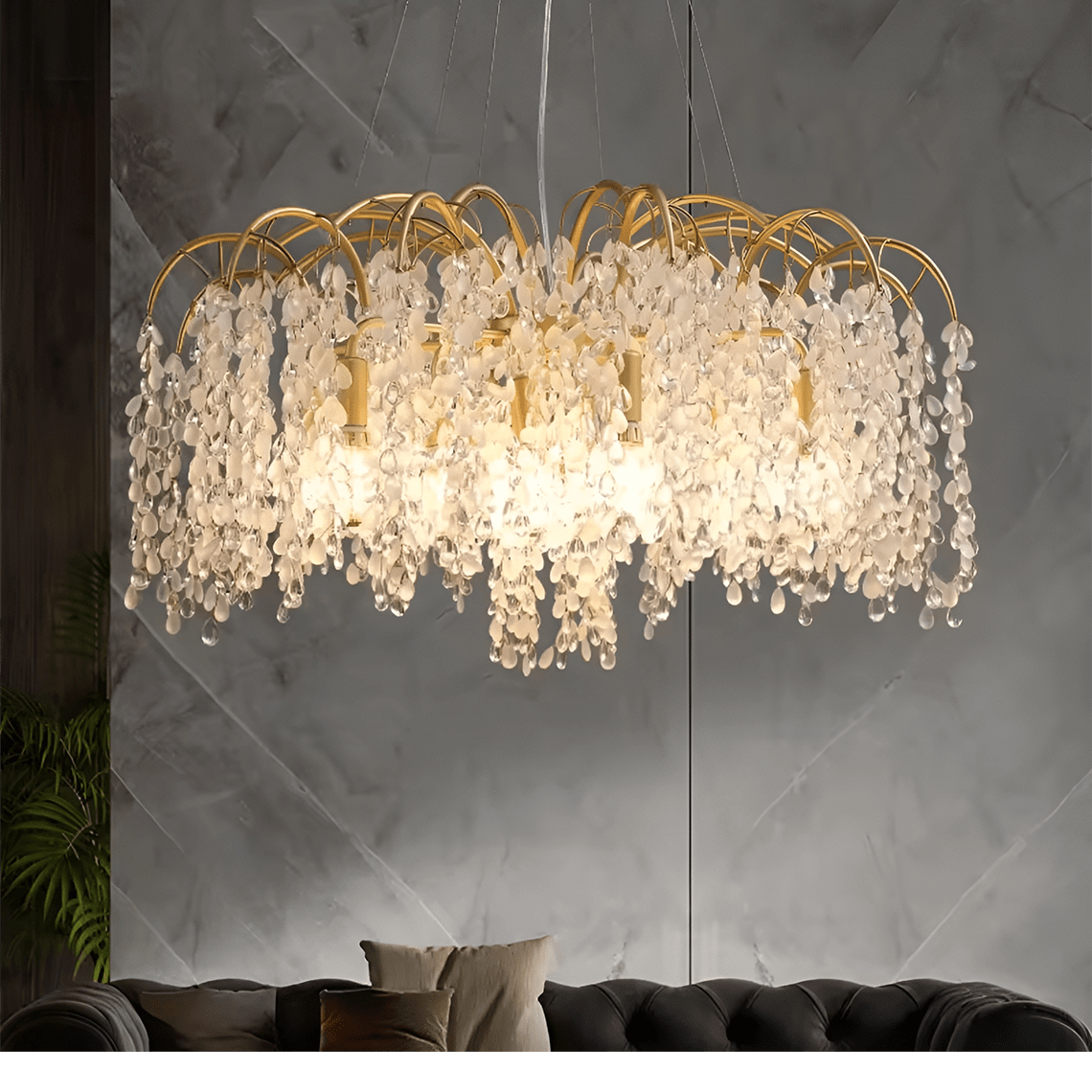 Circular Tree Branch Chandelier - Serene Luminaire