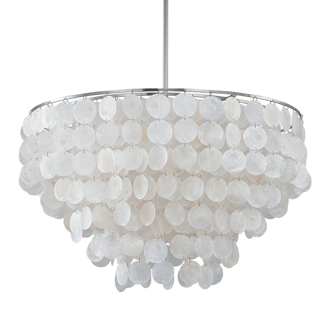 Coastal Ivory 6 - Light Shell Chandelier - Serene Luminaire