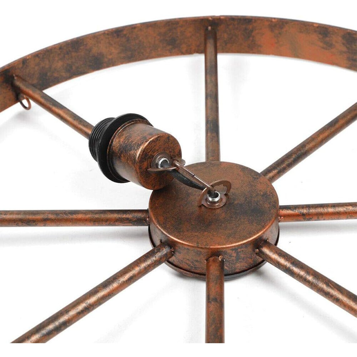 Industrial Retro Style Gear 7 Light Rustic Chandelier for Farmhouses and Restaurants - Serene Luminaire