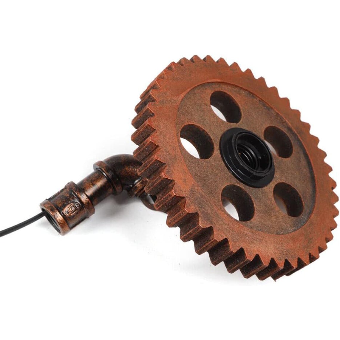Industrial Retro Style Gear 7 Light Rustic Chandelier for Farmhouses and Restaurants - Serene Luminaire