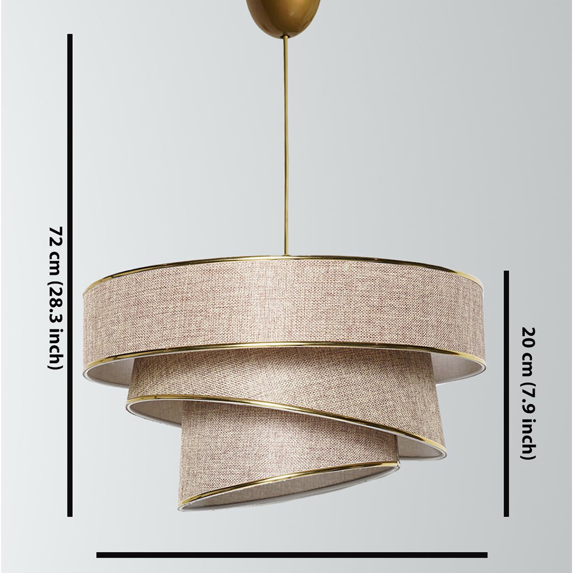 Lumière Cylindrique 16" White & Gold Tiered Drum Shade Chandelier - Serene Luminaire