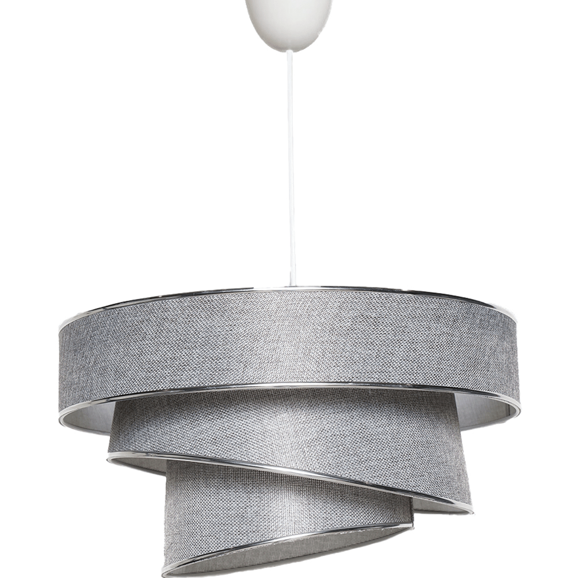 Lumière Cylindrique 16" White & Gold Tiered Drum Shade Chandelier - Serene Luminaire