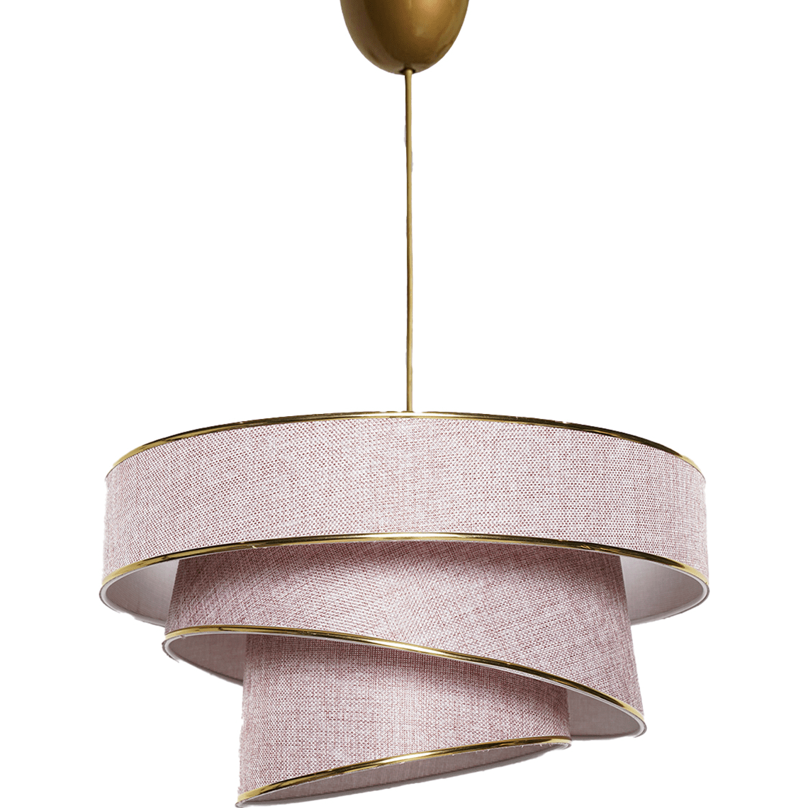Lumière Cylindrique 16" White & Gold Tiered Drum Shade Chandelier - Serene Luminaire