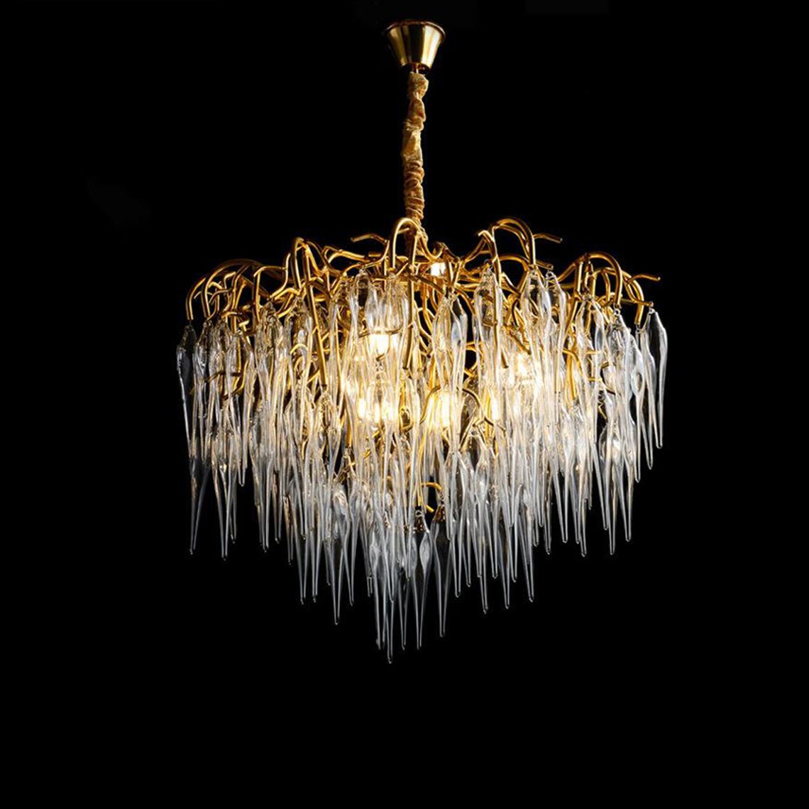 Modern Tree Branch Icicle Chandelier - Serene Luminaire