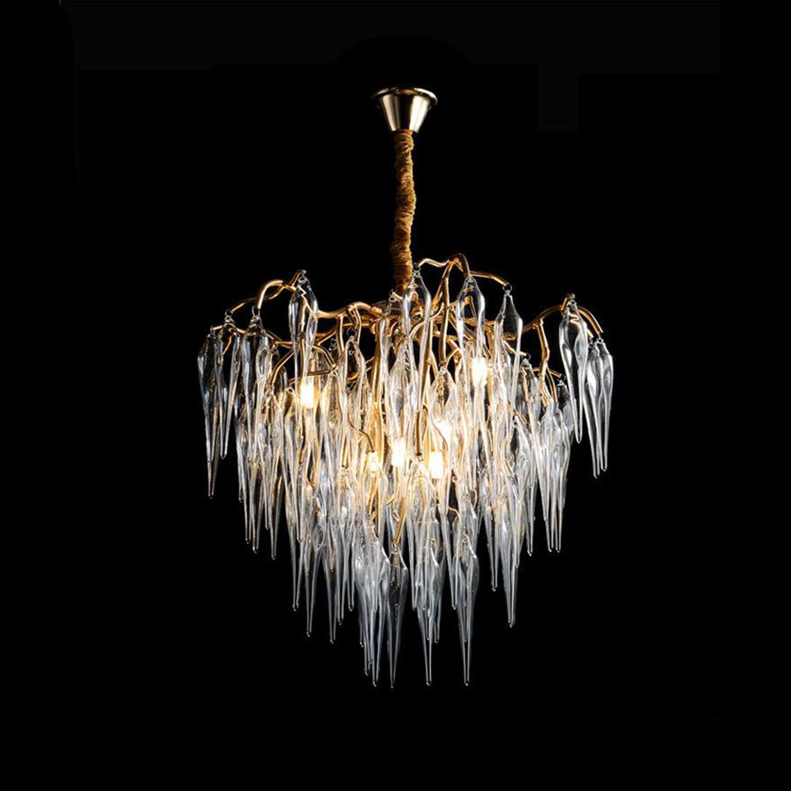 Modern Tree Branch Icicle Chandelier - Serene Luminaire