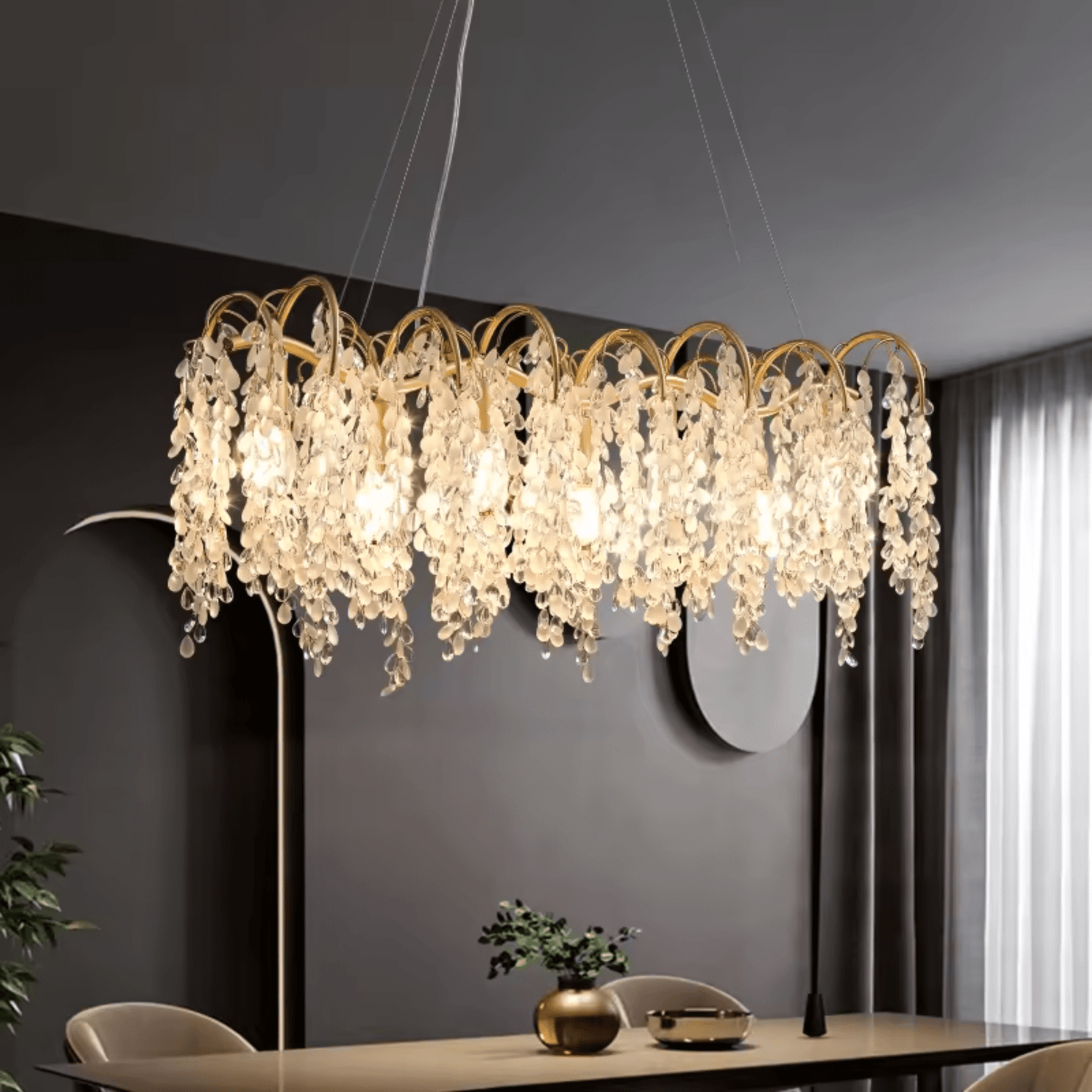 Tree Branch Chandelier | Golden Tree Branches Chandelier - Serene Luminaire