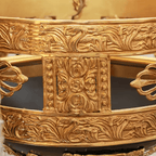 18 - Candle Lights Baroque Style Brass Candle Chandelier with Crystal Accent - Serene Luminaire