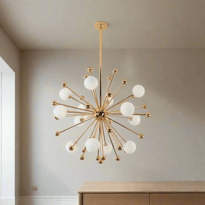 18 - Lights Modern Gold Sputnik Chandelier - Serene Luminaire