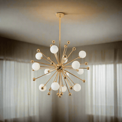 18 - Lights Modern Gold Sputnik Chandelier - Serene Luminaire