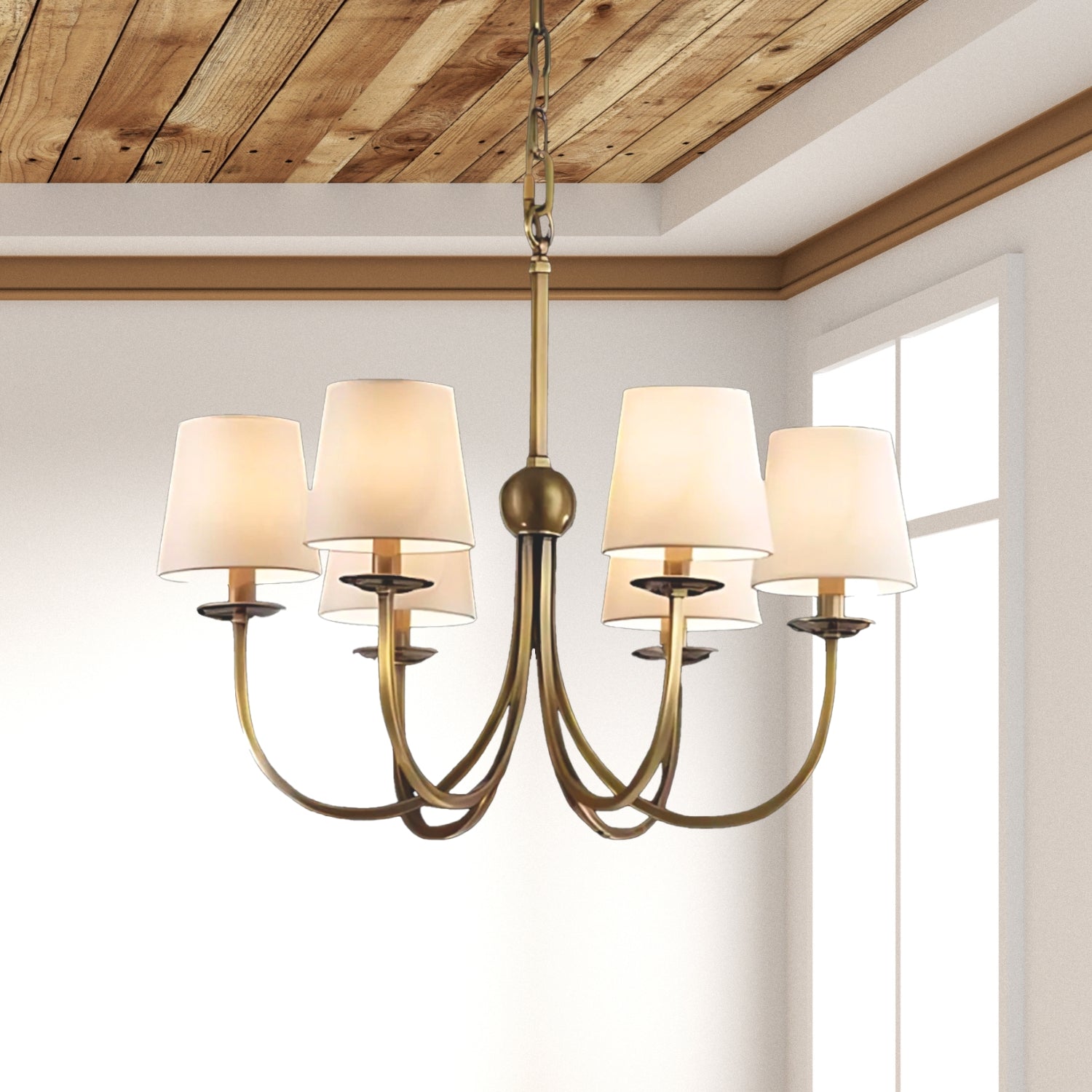 Arnold 24" Shaded Shaded Chandelier - Serene Luminaire