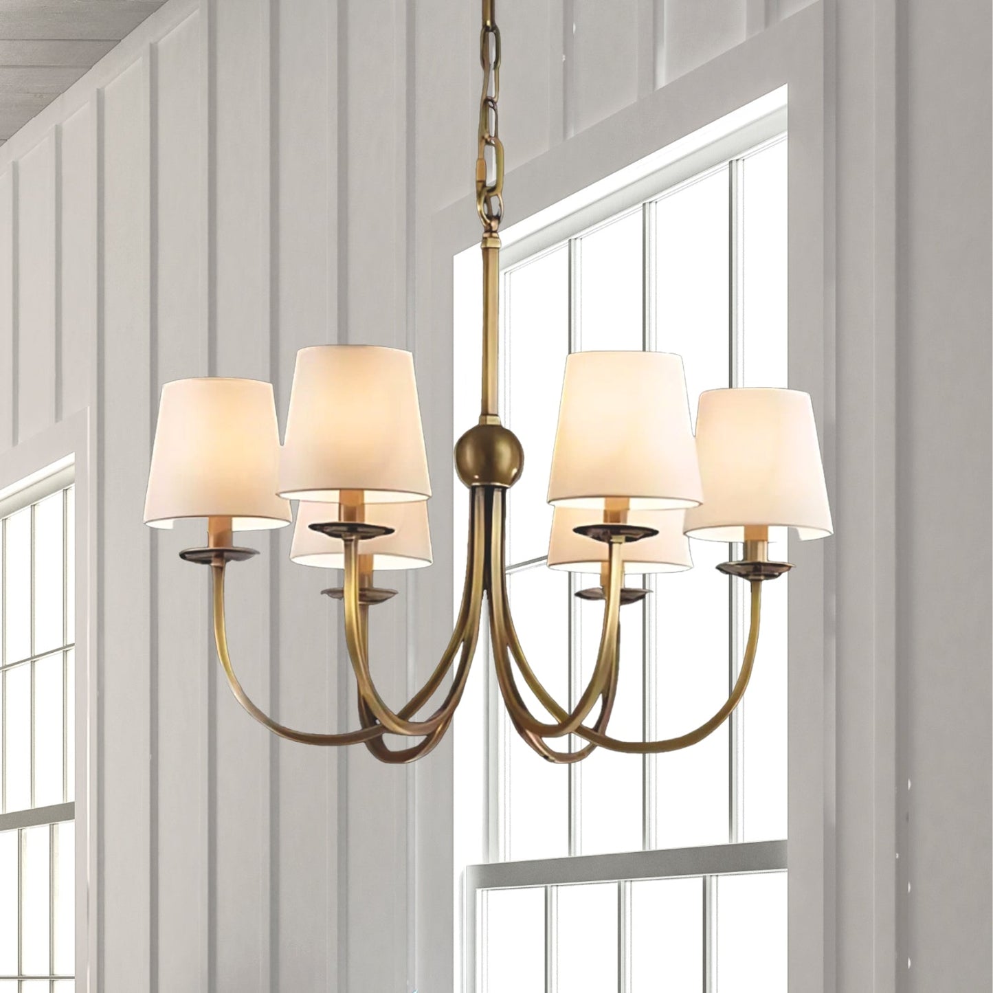 Arnold 24" Shaded Shaded Chandelier - Serene Luminaire