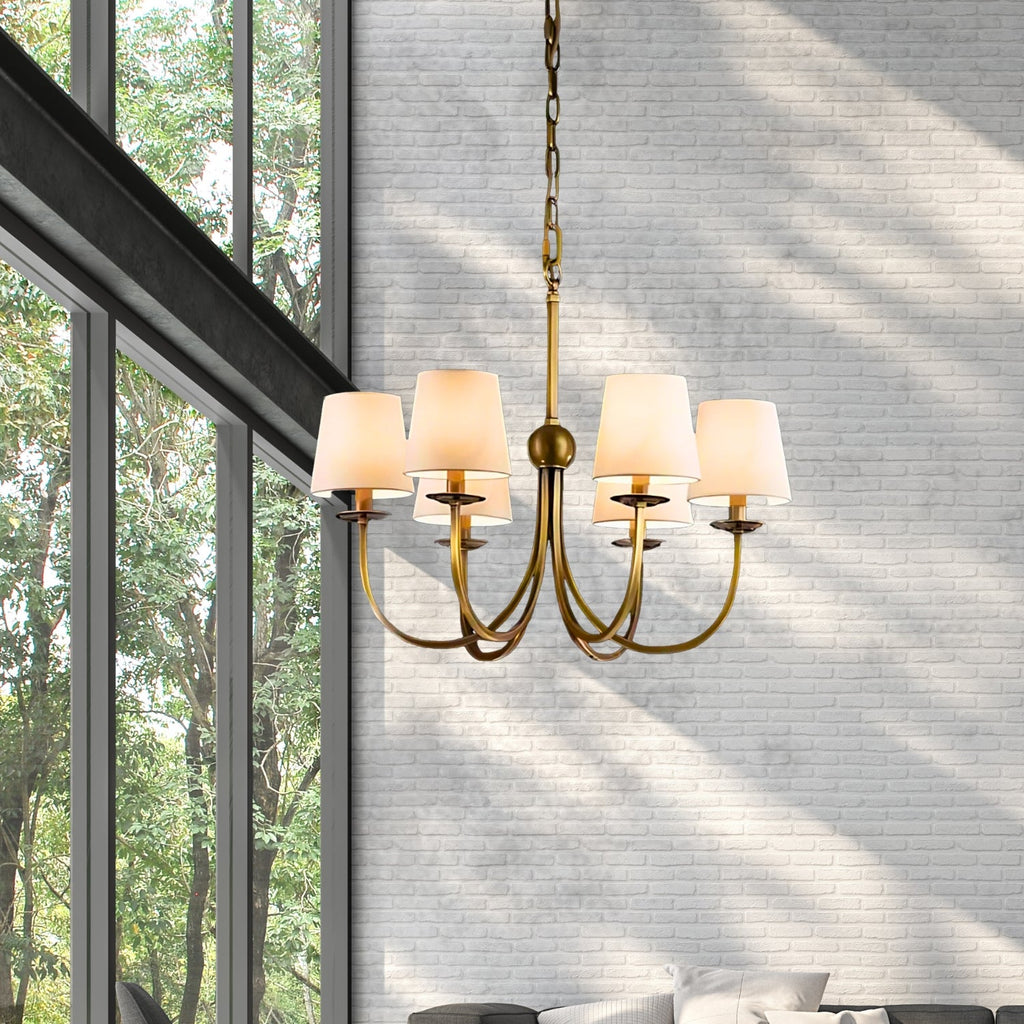 Arnold 24" Shaded Shaded Chandelier - Serene Luminaire