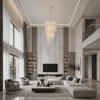 Aurielle Tiered Glass Chandelier - Serene Luminaire