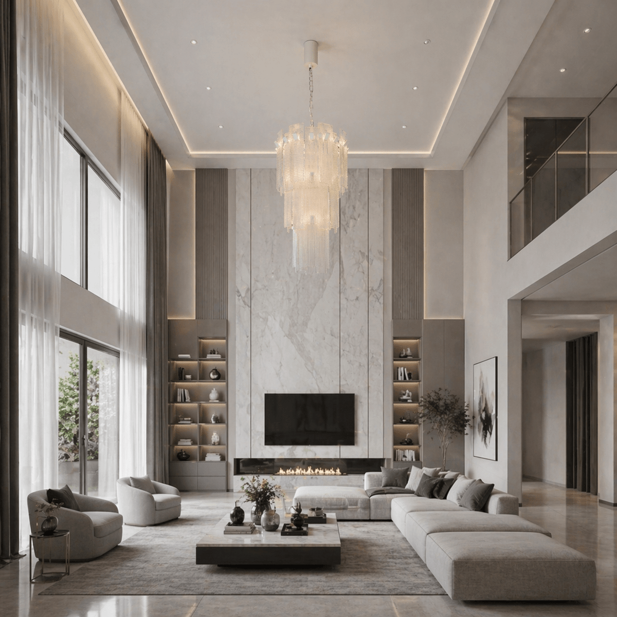 Aurielle Tiered Glass Chandelier - Serene Luminaire
