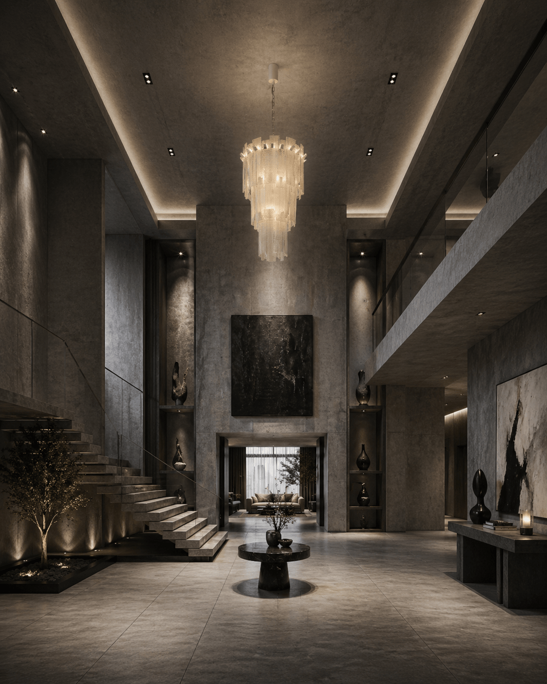 Aurielle Tiered Glass Chandelier - Serene Luminaire