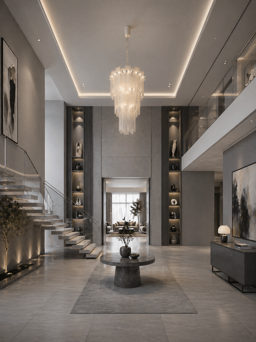 Aurielle Tiered Glass Chandelier - Serene Luminaire