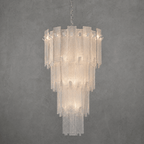 Aurielle Tiered Glass Chandelier - Serene Luminaire
