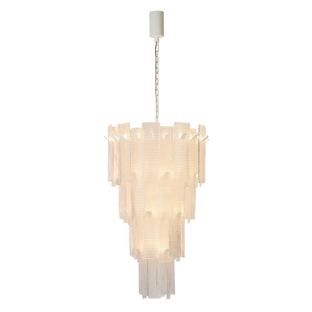 Aurielle Tiered Glass Chandelier - Serene Luminaire