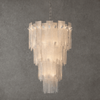 Aurielle Tiered Glass Chandelier - Serene Luminaire