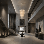 Aurielle Tiered Glass Chandelier - Serene Luminaire
