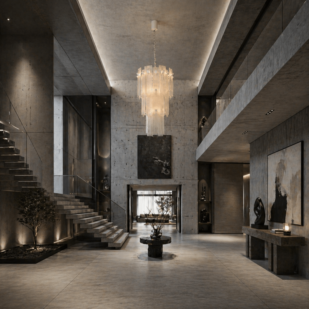 Aurielle Tiered Glass Chandelier - Serene Luminaire