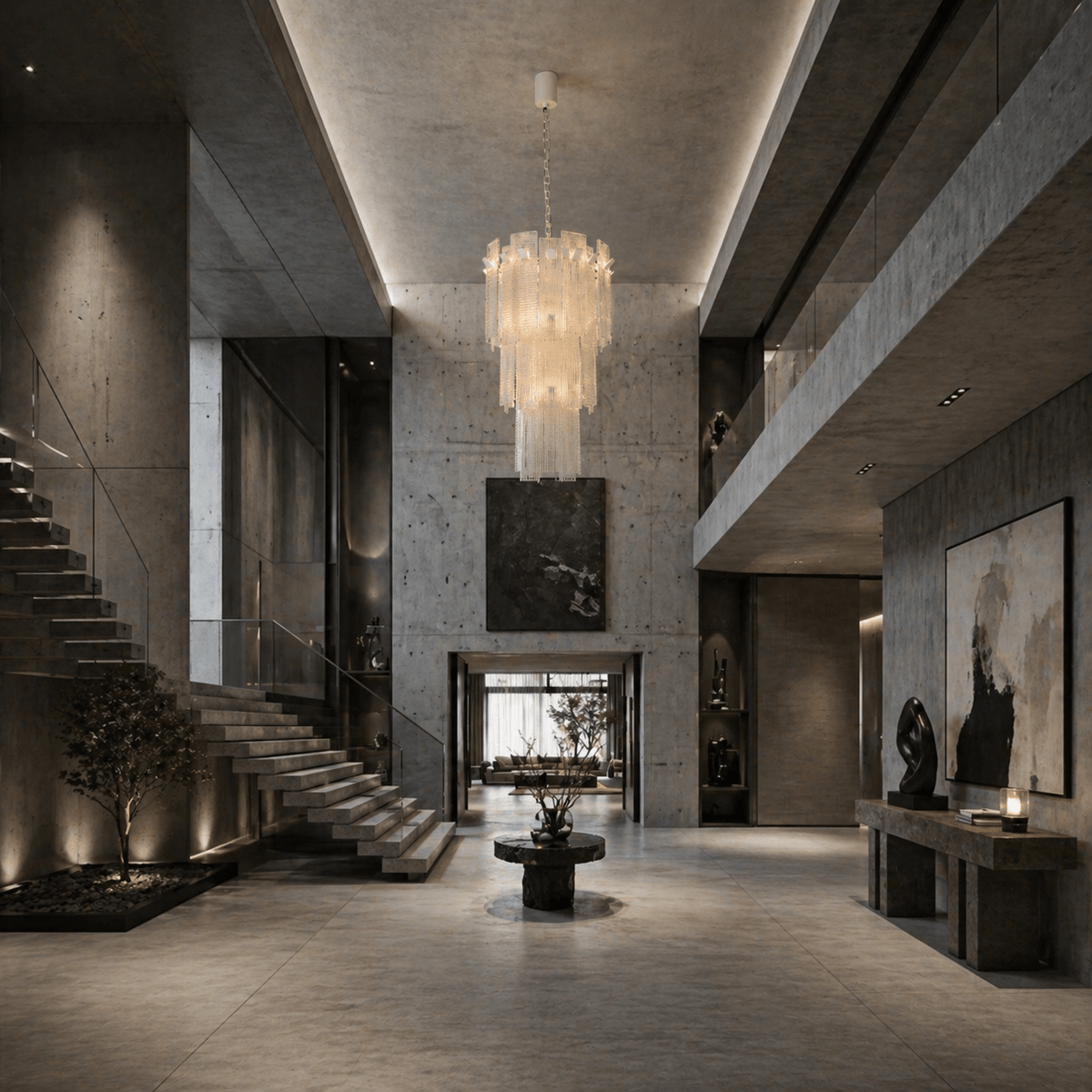 Aurielle Tiered Glass Chandelier - Serene Luminaire