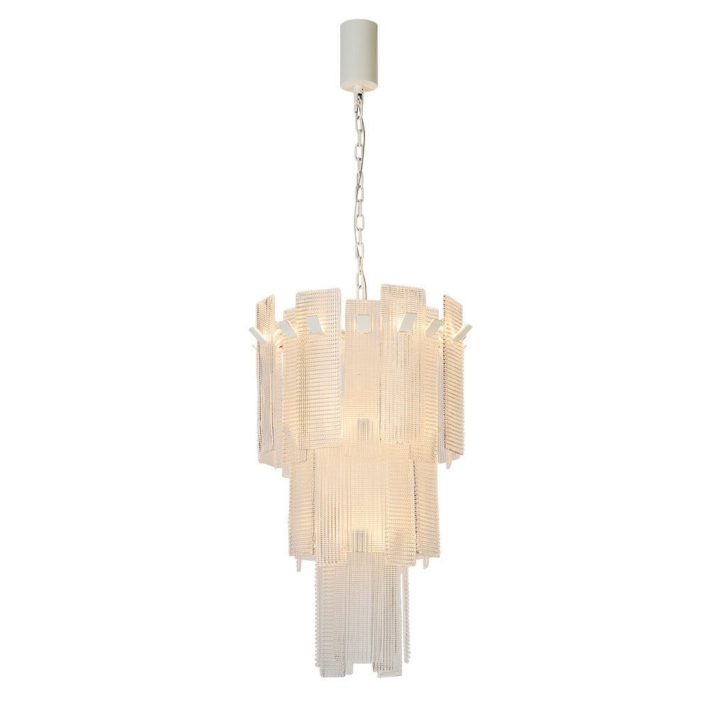 Aurielle Tiered Glass Chandelier - Serene Luminaire