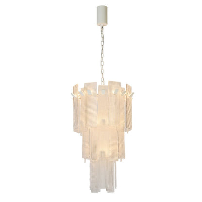 Aurielle Tiered Glass Chandelier - Serene Luminaire