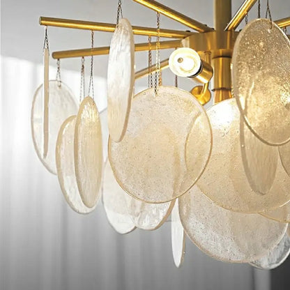 Carmon Glass Shells Semi - Flush Mount Ceiling Lights - Serene Luminaire