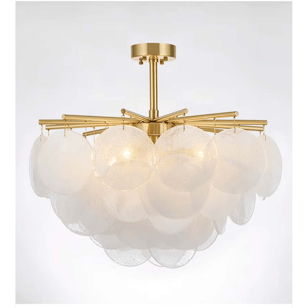Carmon Glass Shells Semi - Flush Mount Ceiling Lights - Serene Luminaire