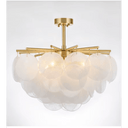 Carmon Glass Shells Semi - Flush Mount Ceiling Lights - Serene Luminaire