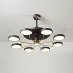 Casa 8 - Gold/Black Modern Ceiling Fan with Light 8 Light Fixtures - Serene Luminaire