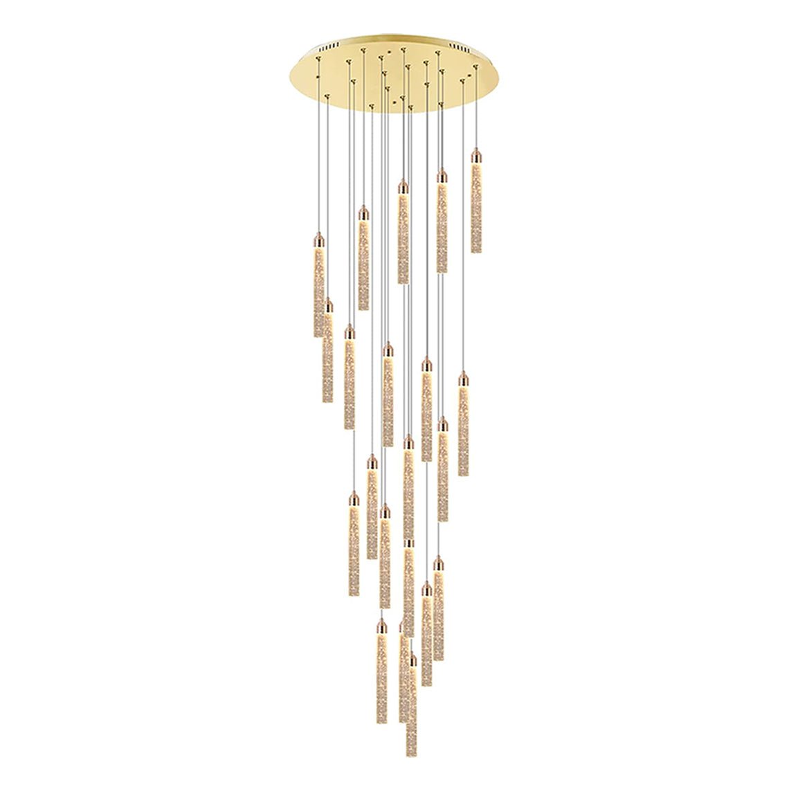 Clara 36 - Lights Staircase Large Chandelier for High Ceilings - Serene Luminaire