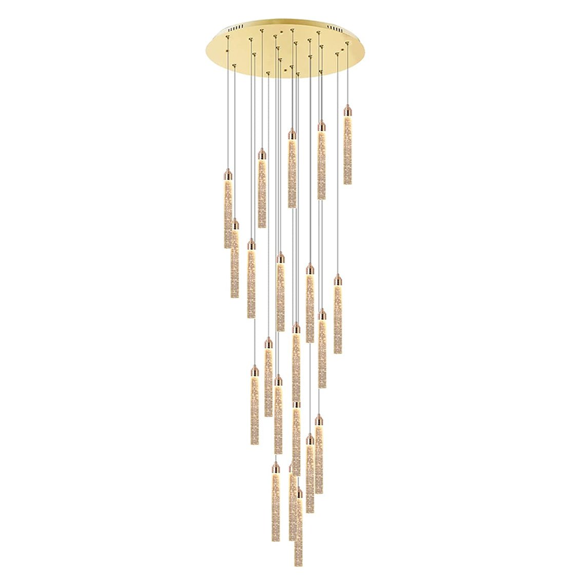 Clara 36 - Lights Staircase Large Chandelier for High Ceilings - Serene Luminaire