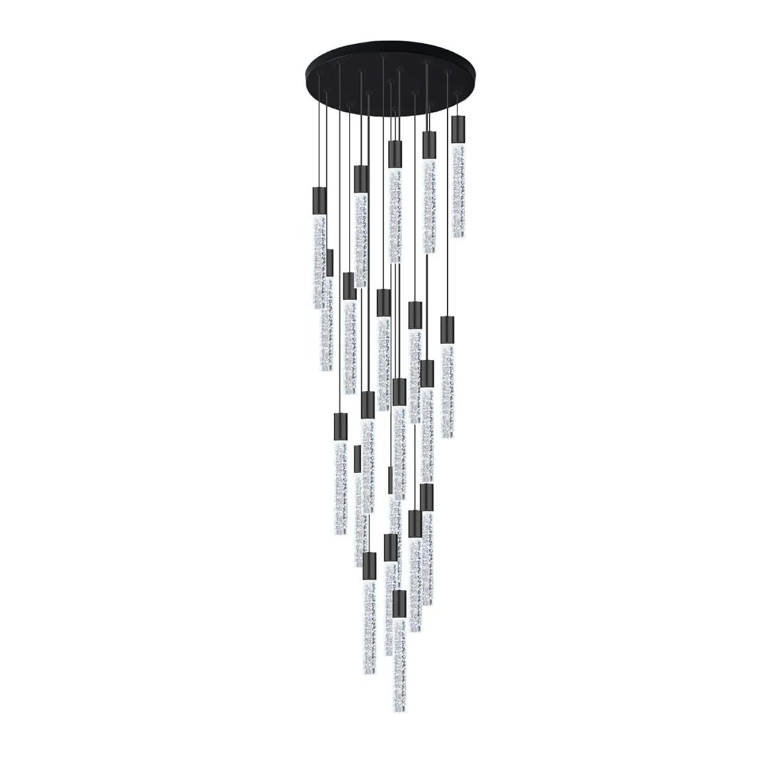 Clara 36 - Lights Staircase Large Chandelier for High Ceilings - Serene Luminaire