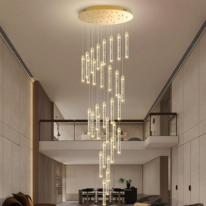 Clara 36 - Lights Staircase Large Chandelier for High Ceilings - Serene Luminaire