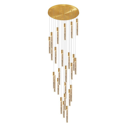 Clara 36 - Lights Staircase Large Chandelier for High Ceilings - Serene Luminaire