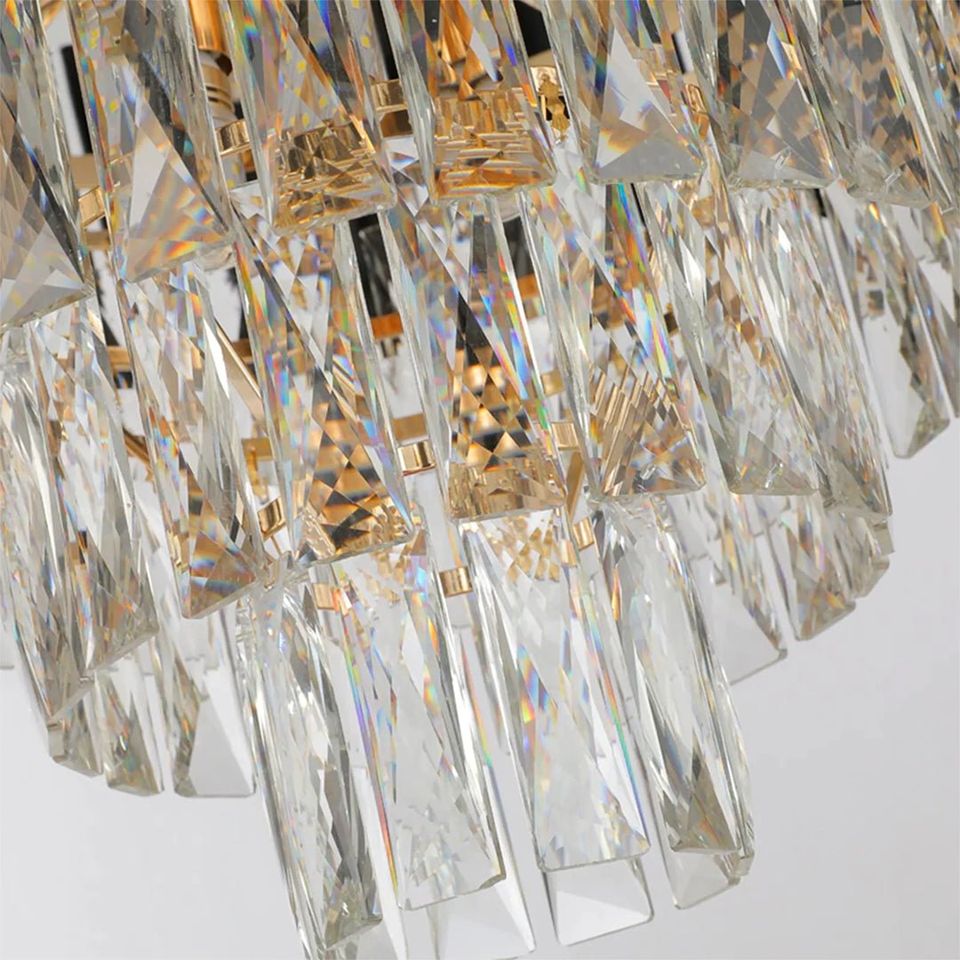 Cleofe Modern Round K9 Crystal Chandelier - Serene Luminaire