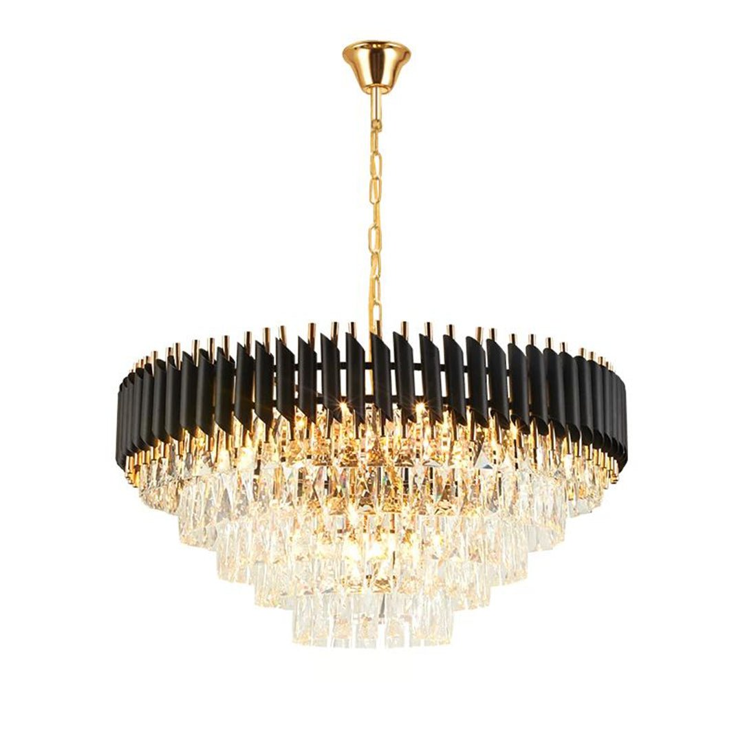 Cleofe Modern Round K9 Crystal Chandelier - Serene Luminaire