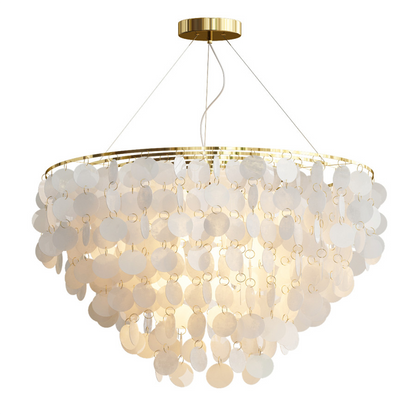 Coastal Ivory 6-Light Shell Chandelier