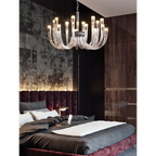 Coleen Modern Murano Flower Transparent Chandelier