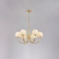 Dawnstone Radiance Alabaster Globe Round Chandelier - Serene Luminaire