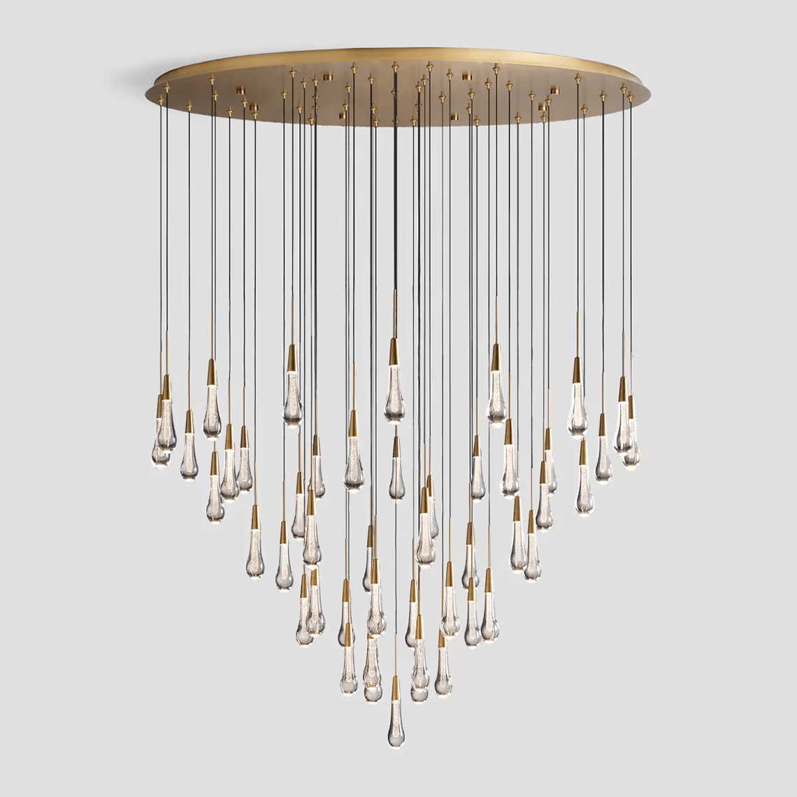 Ellene Modern Raindrop Round/Linear Chandelier - Serene Luminaire