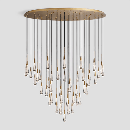 Ellene Modern Raindrop Round/Linear Chandelier - Serene Luminaire