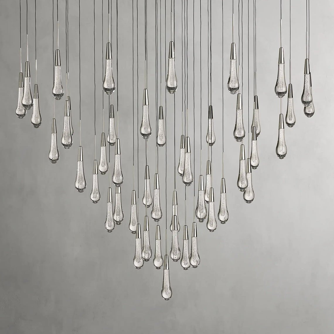 Ellene Modern Raindrop Round/Linear Chandelier - Serene Luminaire