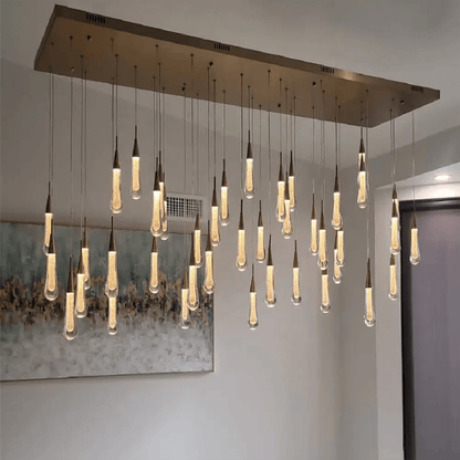 Ellene Modern Raindrop Round/Linear Chandelier - Serene Luminaire