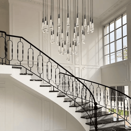 Ellene Modern Raindrop Round/Linear Chandelier - Serene Luminaire