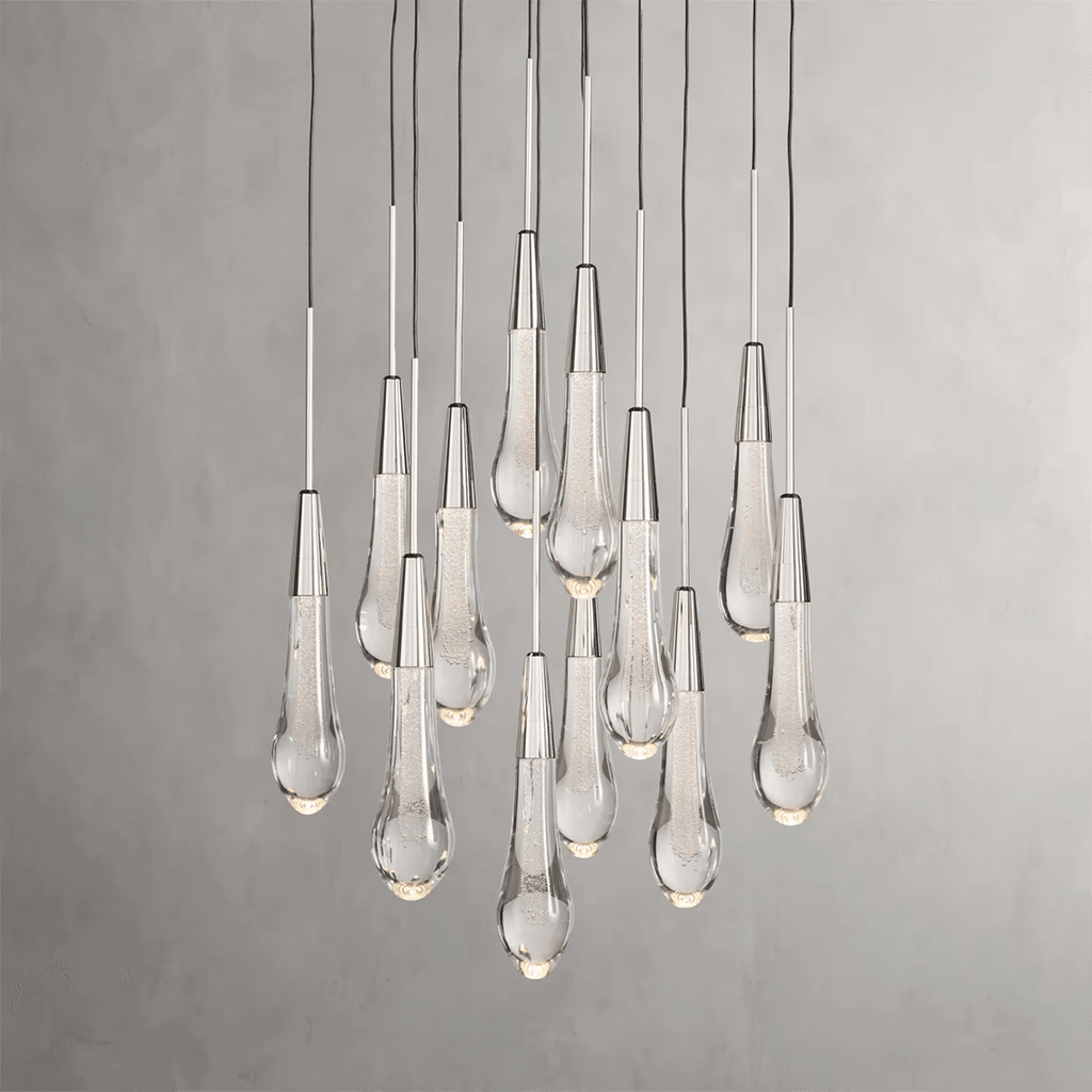Ellene Modern Raindrop Round/Linear Chandelier - Serene Luminaire